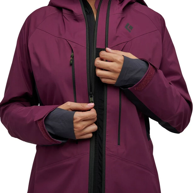 Black Diamond Dawn Patrol Hybrid Shell Jacket Women blackberry/black 7 Black Diamond Dawn Patrol Hybrid Shell Jacket Women blackberry/black - Image 5