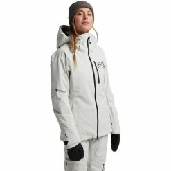 Burton Upshift Jacket Gore-Tex Women solution dyed light gray -Ski Jackets Sales burton upshift jacke gore tex damen solution dyed light gray 4