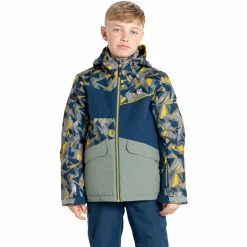 Dare 2b Glee II Jacket Kids antique moss geo print/agave green/moonlight denim 10 Dare 2b Glee II Jacket Kids antique moss geo print/agave green/moonlight denim -Ski Jackets Sales dare 2b glee ii jacket kids antique moss geo print agave green moonlight denim 4