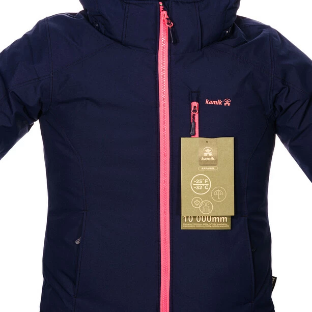 Kamik Aura Jacket Girls navy/coral 6 Kamik Aura Jacket Girls navy/coral - Image 4