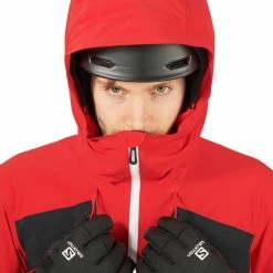 Salomon Highland Jacket Men goji berry/black -Ski Jackets Sales salomon highland jacke herren goji berry black 5