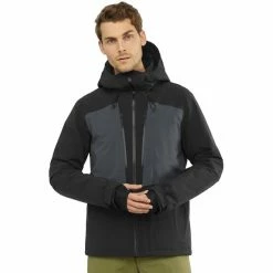 Salomon Highland Jacket Men black/ebony -Ski Jackets Sales salomon highland jacket men black ebony 3