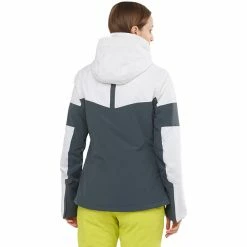 Salomon Speed Jacket Women white/ebony -Ski Jackets Sales salomon speed jacket women white ebony 4