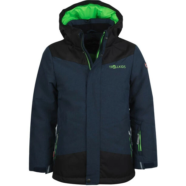 TROLLKIDS Norefjell Jacket Kids navy melange/bright green 3 TROLLKIDS Norefjell Jacket Kids navy melange/bright green