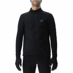 Ski Jackets Sales 32 UYN Cross Country Skiing Coreshell Jacket Men black/black/turquoise