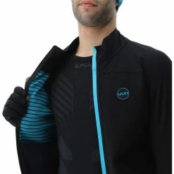 UYN Cross Country Skiing Coreshell Jacket Men black/black/turquoise -Ski Jackets Sales uyn cross country skiing coreshell jacket men black black turquoise 3