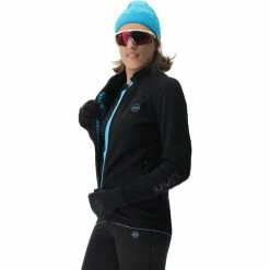 UYN Cross Country Skiing Coreshell Jacket Women black/black/turquoise -Ski Jackets Sales uyn cross country skiing coreshell jacket women black black turquoise 4